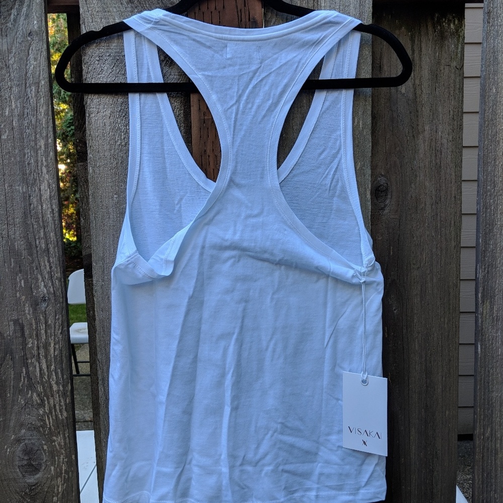 White Racerback Tank - Picture 3 of 4